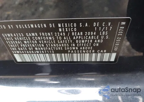 2018 Volkswagen Golf Gti 2.0T Autobahn/2.0T S/2.0T Se from USA, damaged, VIN 3VW547AU8JM267113